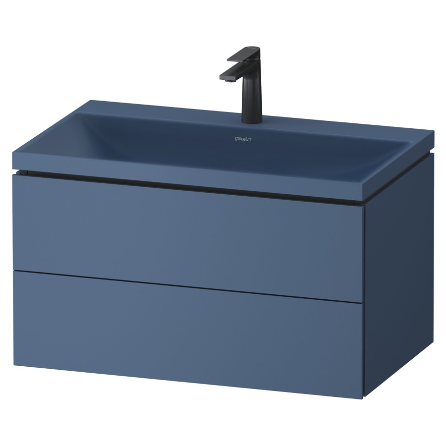 Combinaison de meuble VITRIUM
80 x 48 x 48 cm
élément à 2 tiroirs, avec
lavabo fonte minérale DuroCast
sans trop-plein, avec siphon
gain de place et vidage