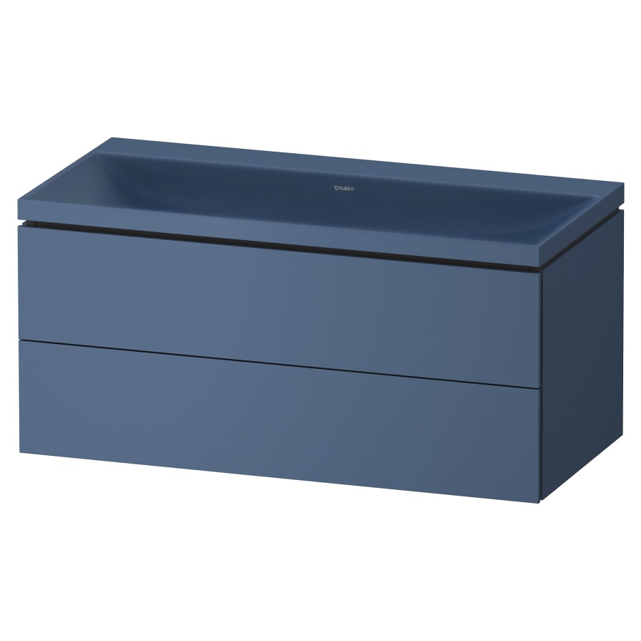 Combinaison de meuble VITRIUM
100 x 48 x 48 cm
élément à 2 tiroirs, avec
lavabo fonte minérale DuroCast
sans trop-plein, avec siphon
gain de place et vidage