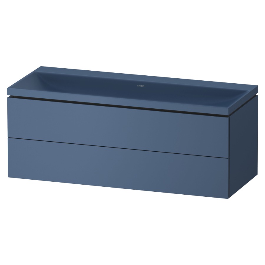 Combinaison de meuble VITRIUM
120 x 48 x 48 cm
élément à 2 tiroirs, avec
lavabo fonte minérale DuroCast
sans trop-plein, avec siphon
gain de place et vidage