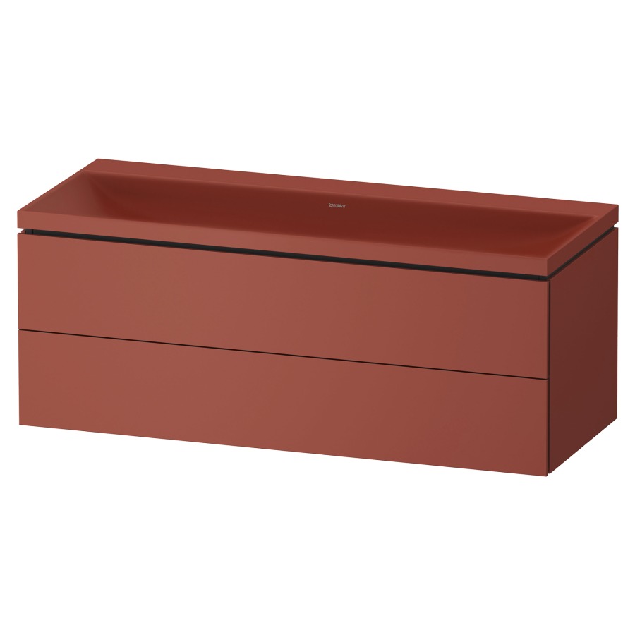 Combinaison de meuble VITRIUM
120 x 48 x 48 cm
élément à 2 tiroirs, avec
lavabo fonte minérale DuroCast
sans trop-plein, avec siphon
gain de place et vidage