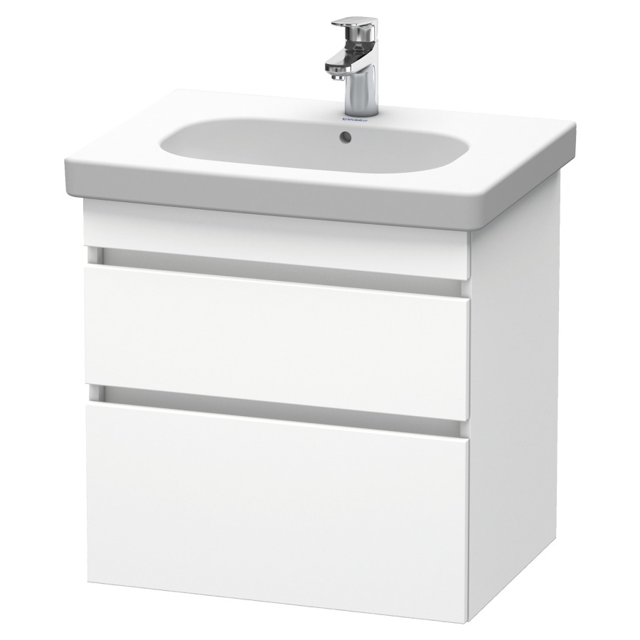 Élément inférieur DURASTYLE
60,0 x 61,0 x 45,3 cm
suspendu, élément à 2 tiroirs
découpe pour siphon et cache
métallique inslus
pour lavabo 034 265