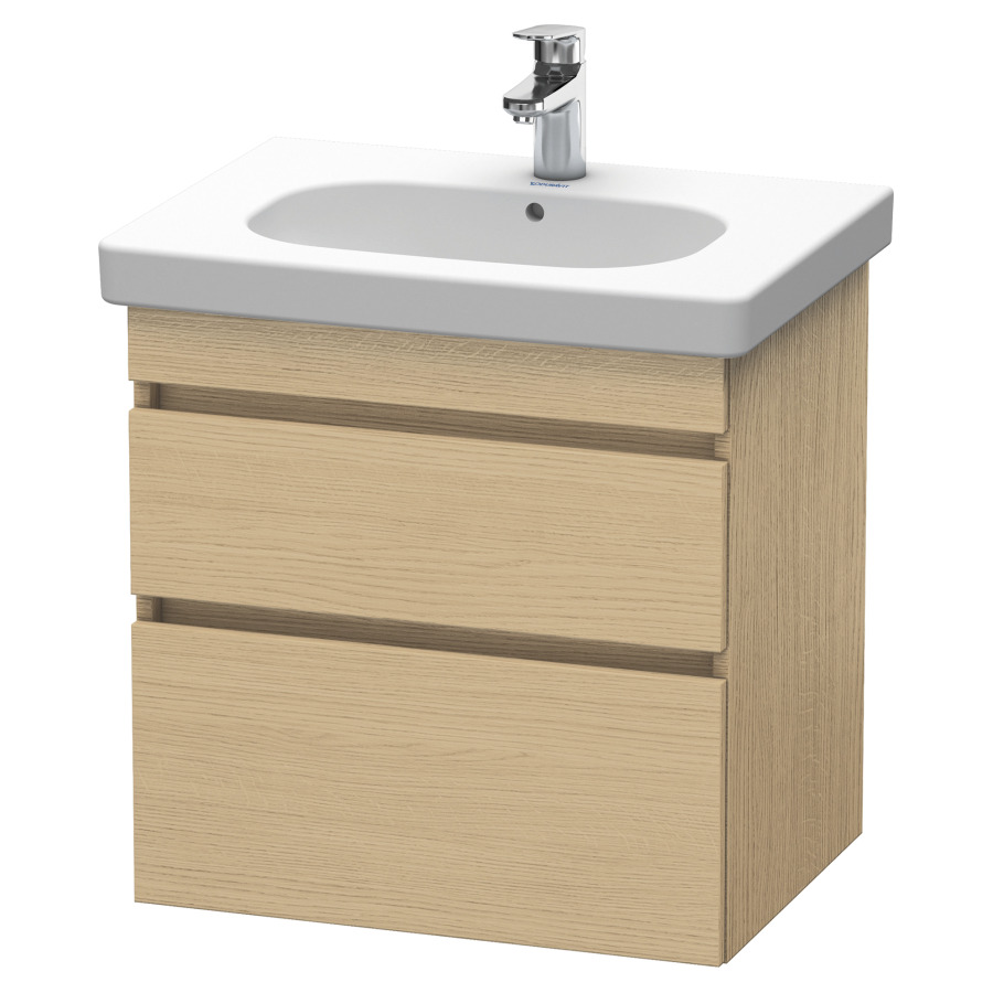 Élément inférieur DURASTYLE
60,0 x 61,0 x 45,3 cm
suspendu, élément à 2 tiroirs
découpe pour siphon et cache
métallique inslus
pour lavabo 034 265