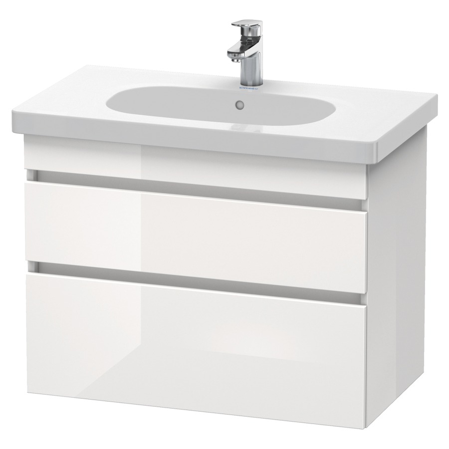 Élément inférieur DURASTYLE
80,0 x 61,0 x 45,3 cm
suspendu, élément à 2 tiroirs
découpe pour siphon et cache
métallique inslus
pour lavabo 034 285