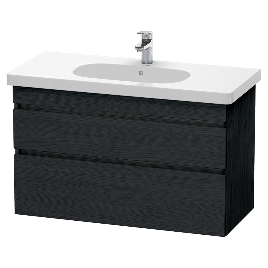 Élément inférieur DURASTYLE
100,0 x 61,0 x 45,3 cm
suspendu, élément à 2 tiroirs
découpe pour siphon et cache
métallique inslus
pour lavabo 034 210