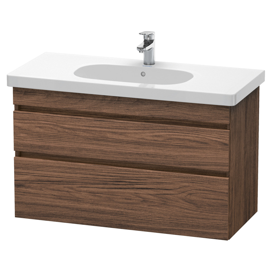 Élément inférieur DURASTYLE
100,0 x 61,0 x 45,3 cm
suspendu, élément à 2 tiroirs
découpe pour siphon et cache
métallique inslus
pour lavabo 034 210