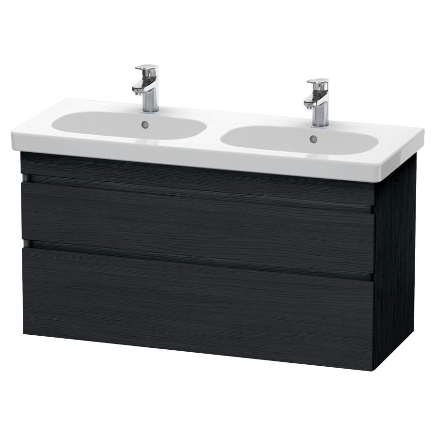 Élément inférieur DURASTYLE
115,0 x 61,0 x 45,3 cm
suspendu, élément à 2 tiroirs
découpe pour siphon et cache
métallique inslus
pour lavabo 034 812