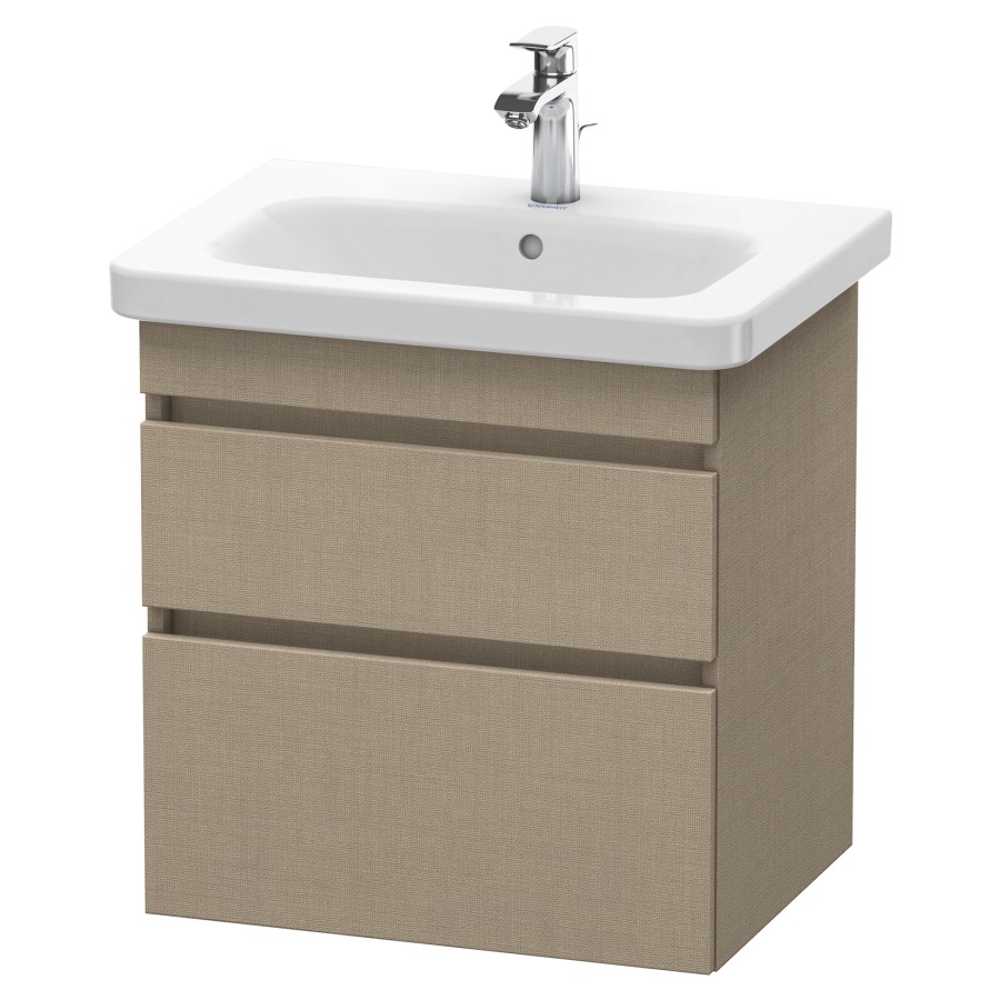 Élément inférieur DURASTYLE
58,0 x 61,0 x 44,8 cm
suspendu, élément à 2 tiroirs
découpe pour siphon et cache
métallique inslus
pour lavabo 232 065