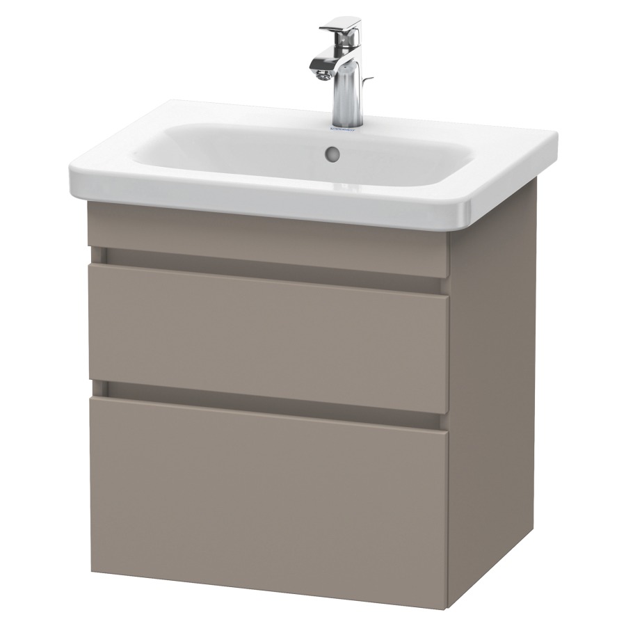Élément inférieur DURASTYLE
58,0 x 61,0 x 44,8 cm
suspendu, élément à 2 tiroirs
découpe pour siphon et cache
métallique inslus
pour lavabo 232 065