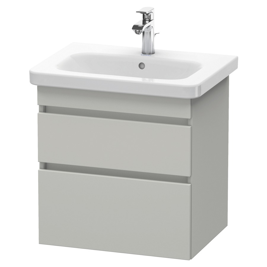 Élément inférieur DURASTYLE
58,0 x 61,0 x 44,8 cm
suspendu, élément à 2 tiroirs
découpe pour siphon et cache
métallique inslus
pour lavabo 232 065