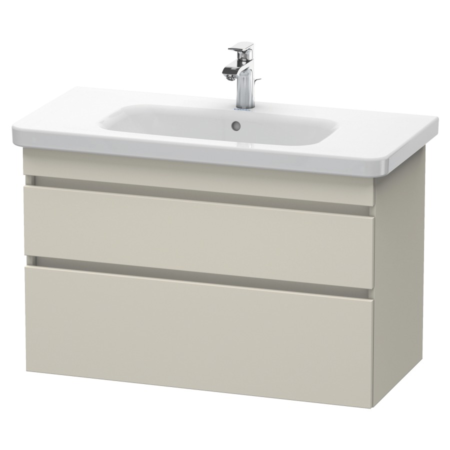 Élément inférieur DURASTYLE
93,0 x 61,0 x 44,8 cm
suspendu, élément à 2 tiroirs
découpe pour siphon et cache
métallique inslus
pour lavabo 232 010