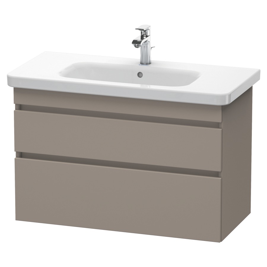 Élément inférieur DURASTYLE
93,0 x 61,0 x 44,8 cm
suspendu, élément à 2 tiroirs
découpe pour siphon et cache
métallique inslus
pour lavabo 232 010