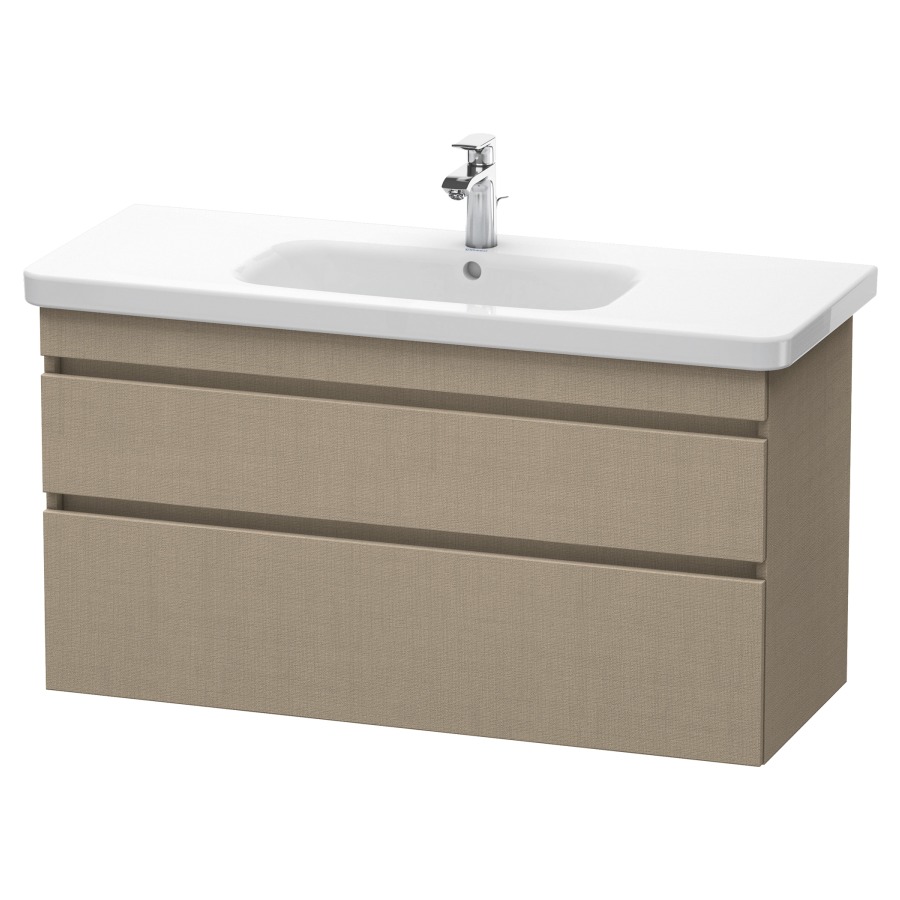 Élément inférieur DURASTYLE
113,0 x 61,0 x 44,8 cm
suspendu, élément à 2 tiroirs
découpe pour siphon et cache
métallique inslus
pour lavabo 232 012