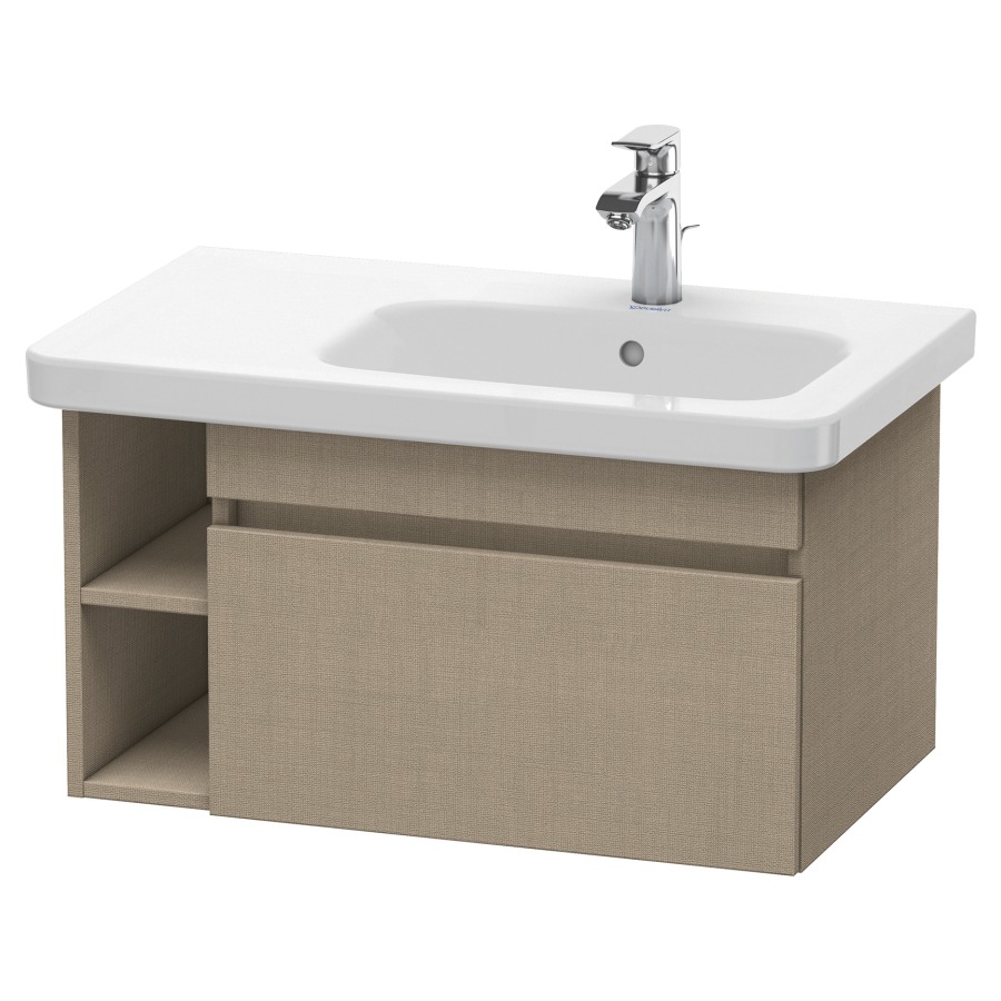 Élément inférieur DURASTYLE
73,0 x 39,8 x 44,8 cm
suspendu, élément à 1 tiroir
pour lavabo 232 012, lavabo à
droite