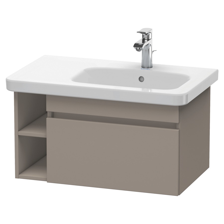 Élément inférieur DURASTYLE
73,0 x 39,8 x 44,8 cm
suspendu, élément à 1 tiroir
pour lavabo 232 012, lavabo à
droite
