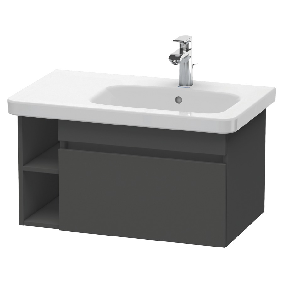 Élément inférieur DURASTYLE
73,0 x 39,8 x 44,8 cm
suspendu, élément à 1 tiroir
pour lavabo 232 012, lavabo à
droite