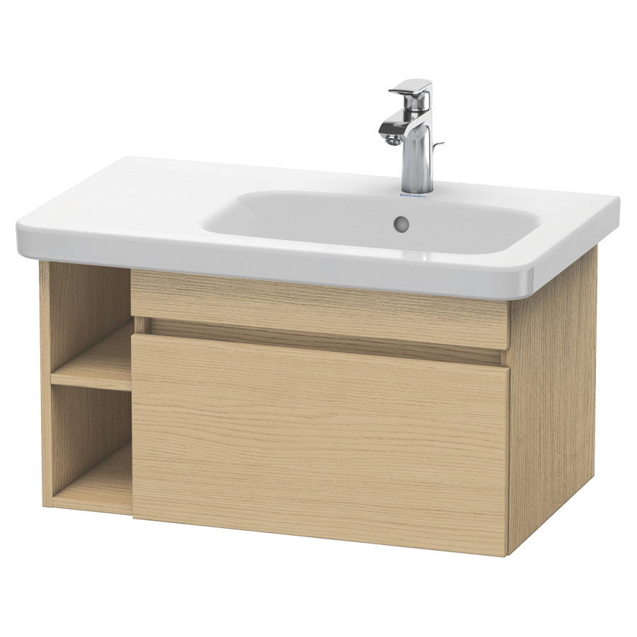 Élément inférieur DURASTYLE
73,0 x 39,8 x 44,8 cm
suspendu, élément à 1 tiroir
pour lavabo 232 012, lavabo à
droite