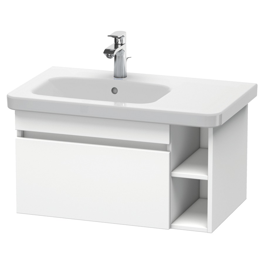 Élément inférieur DURASTYLE
73,0 x 39,8 x 44,8 cm
suspendu, élément à 1 tiroir
pour lavabo 232 012, lavabo à
gauche