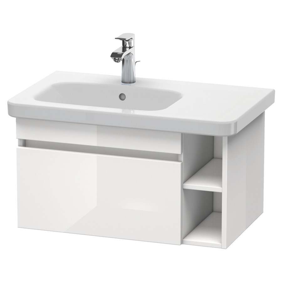 Élément inférieur DURASTYLE
73,0 x 39,8 x 44,8 cm
suspendu, élément à 1 tiroir
pour lavabo 232 012, lavabo à
gauche