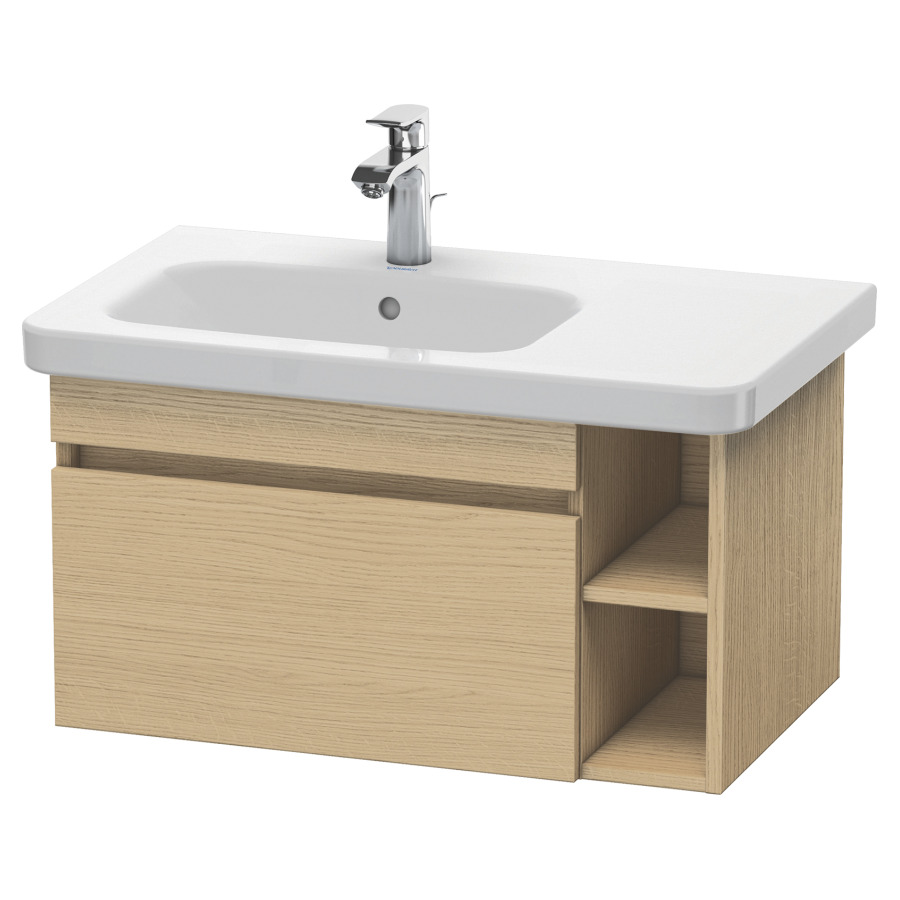 Élément inférieur DURASTYLE
73,0 x 39,8 x 44,8 cm
suspendu, élément à 1 tiroir
pour lavabo 232 012, lavabo à
gauche