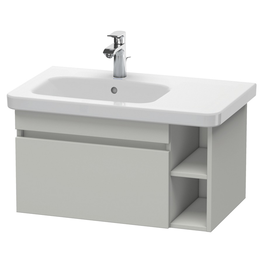 Élément inférieur DURASTYLE
73,0 x 39,8 x 44,8 cm
suspendu, élément à 1 tiroir
pour lavabo 232 012, lavabo à
gauche