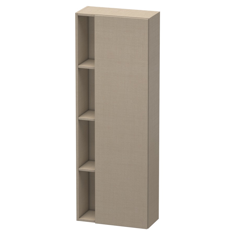 Armoire haute DURASTYLE
50,0 x 140,0 x 24,0 cm
armoire de tablette, 1 porte
charnières à droite, niche
ouverte à gauche, 3 tablettes
