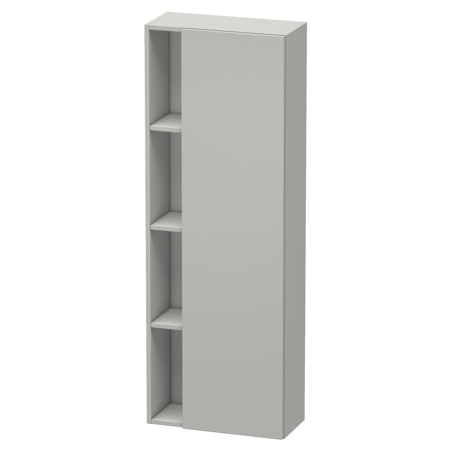Armoire haute DURASTYLE
50,0 x 140,0 x 24,0 cm
armoire de tablette, 1 porte
charnières à droite, niche
ouverte à gauche, 3 tablettes