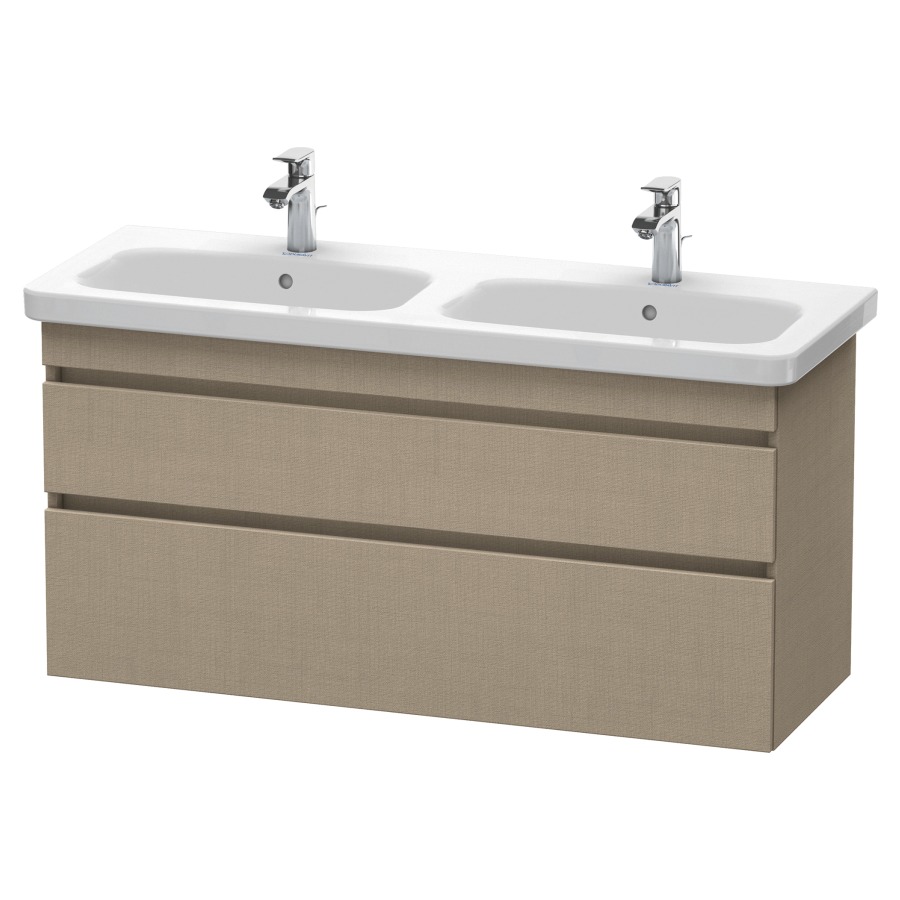 Élément inférieur DURASTYLE
123,0 x 61,0 x 44,8 cm
suspendu, élément à 2 tiroirs
découpe pour siphon et cache
métallique inslus
pour lavabo 214 033