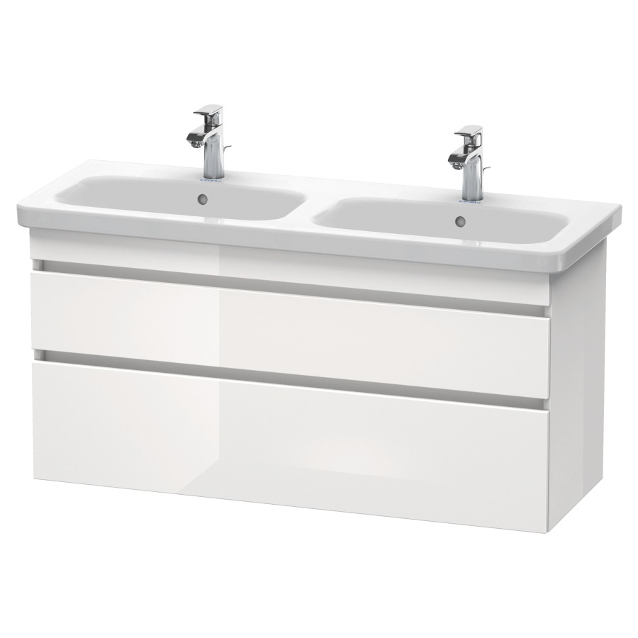 Élément inférieur DURASTYLE
123,0 x 61,0 x 44,8 cm
suspendu, élément à 2 tiroirs
découpe pour siphon et cache
métallique inslus
pour lavabo 214 033