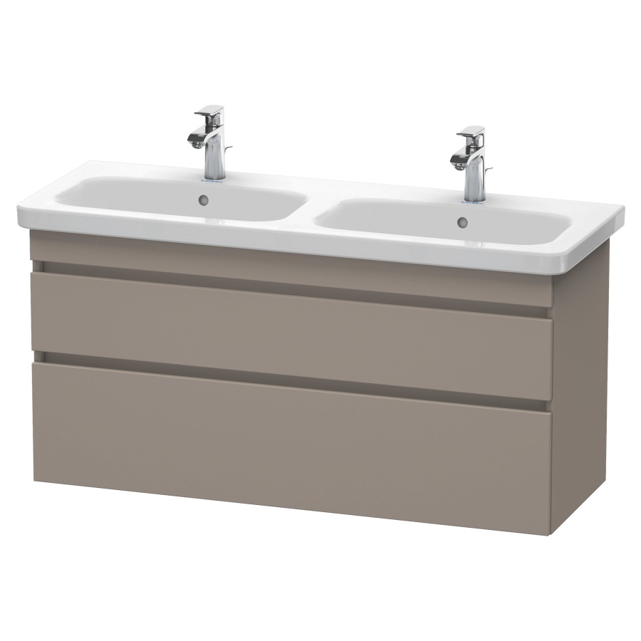 Élément inférieur DURASTYLE
123,0 x 61,0 x 44,8 cm
suspendu, élément à 2 tiroirs
découpe pour siphon et cache
métallique inslus
pour lavabo 214 033