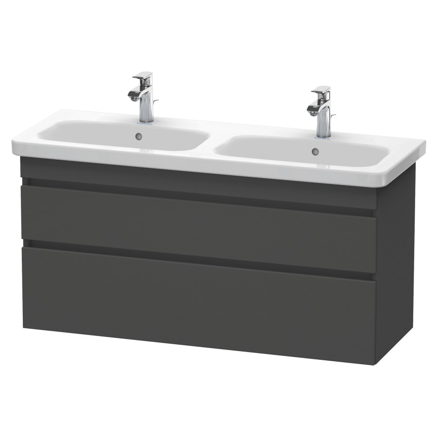 Élément inférieur DURASTYLE
123,0 x 61,0 x 44,8 cm
suspendu, élément à 2 tiroirs
découpe pour siphon et cache
métallique inslus
pour lavabo 214 033