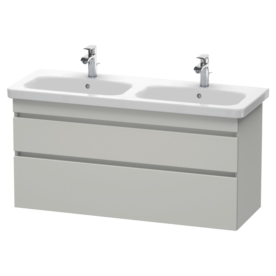 Élément inférieur DURASTYLE
123,0 x 61,0 x 44,8 cm
suspendu, élément à 2 tiroirs
découpe pour siphon et cache
métallique inslus
pour lavabo 214 033