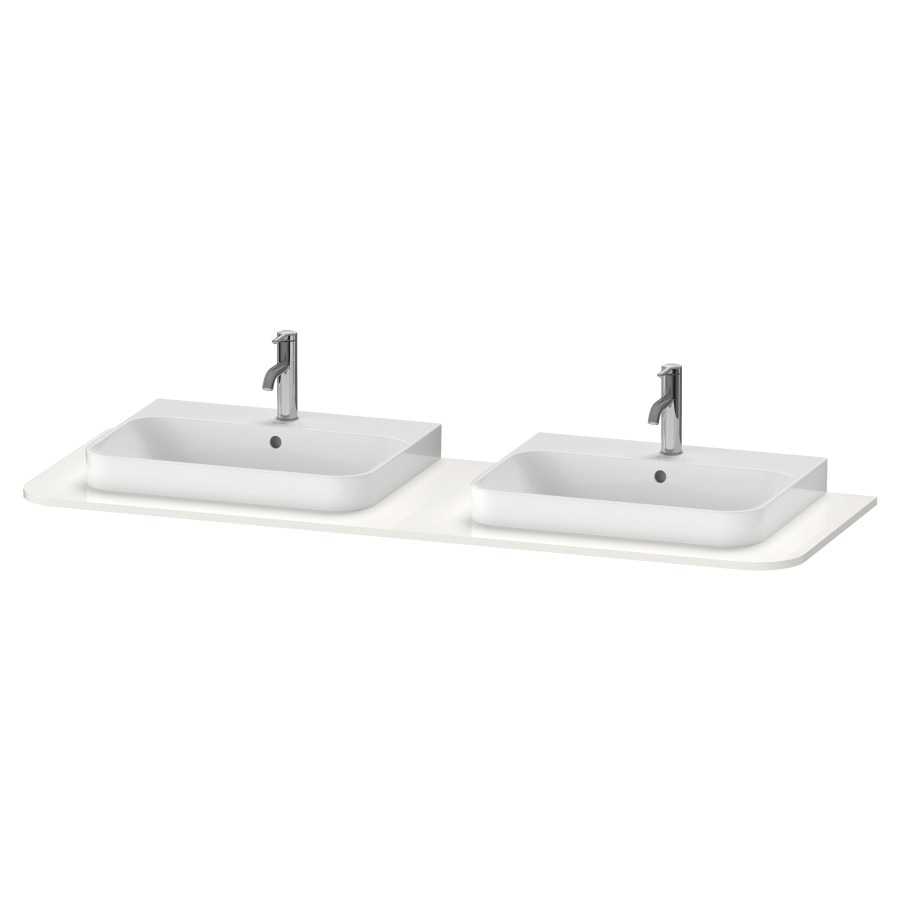 Console HAPPY D.2 PLUS
160,0 x 1,6 x 55,0 cm
pour lavabo à poser et lavabo
a encastrer, panneau console
avec 2 découpes