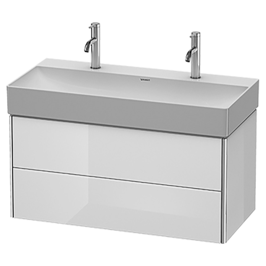 Élément inférieur XSQUARE
98,4 x 39,7 x 46,0 cm
élément à 2 tiroirs
pour lavabo 212 351/352