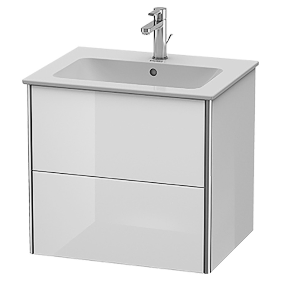 Élément inférieur XSQUARE
61,0 x 56,0 x 47,8 cm
élément à 2 tiroirs
pour lavabo 212 329
découpe de siphon inclus