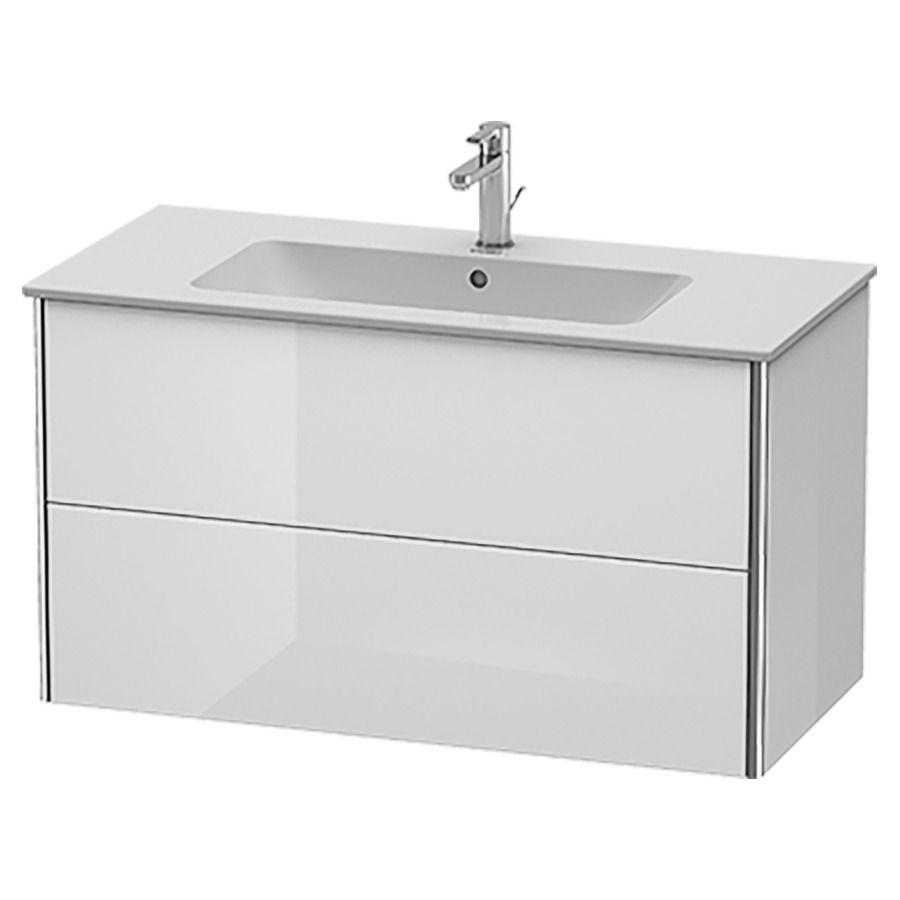 Élément inférieur XSQUARE
101,0 x 56,0 x 47,8 cm
élément à 2 tiroirs
pour lavabo 212 330
découpe de siphon inclus