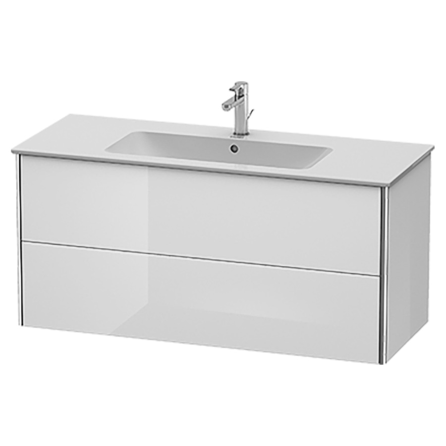Élément inférieur XSQUARE
121,0 x 56,0 x 47,8 cm
élément à 2 tiroirs
pour lavabo 212 331
découpe de siphon inclus