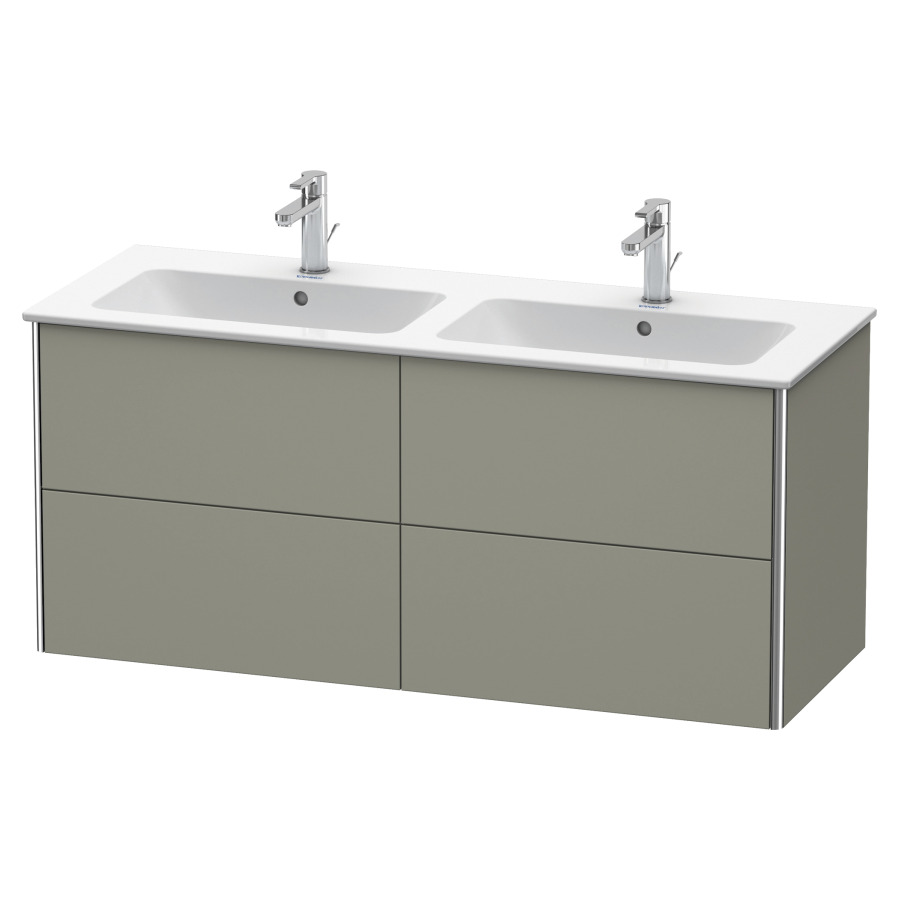 Élément inférieur XSQUARE
128,0 x 56,0 x 47,8 cm
élément à 4 tiroirs
pour lavabo double 212 332
découpe de siphon inclus