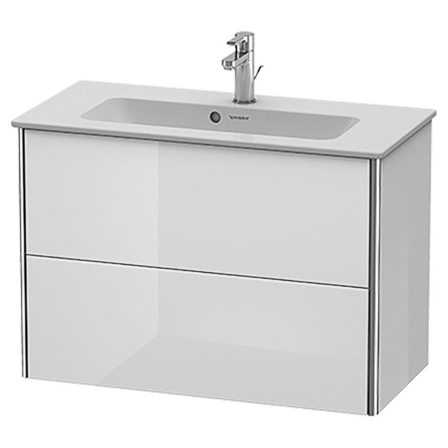 Élément inférieur XSQUARE
81,0 x 56,0 x 38,8 cm
élément à 2 tiroirs
pour lavabo 211 381
découpe de siphon inclus
