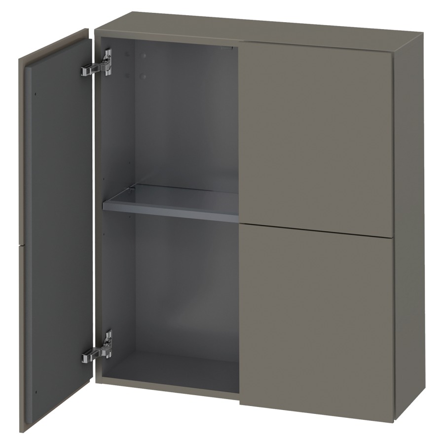 Armoire mi-haute L-CUBE
70,0 x 80,0 x 24,3 cm
armoire de tablette, 2 portes
2 tablettes en verre