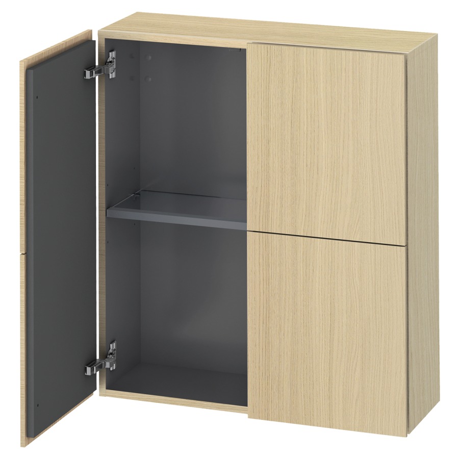 Armoire mi-haute L-CUBE
70,0 x 80,0 x 24,3 cm
armoire de tablette, 2 portes
2 tablettes en verre