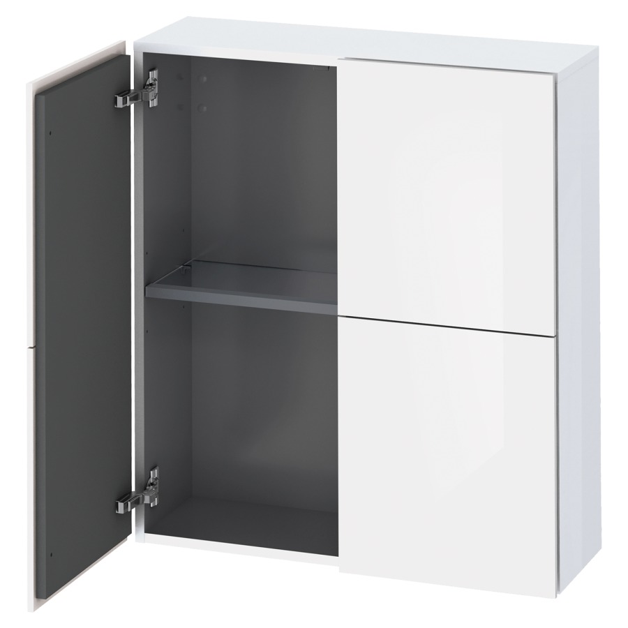Armoire mi-haute L-CUBE
70,0 x 80,0 x 24,3 cm
armoire de tablette, 2 portes
2 tablettes en verre