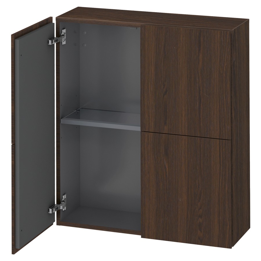 Armoire mi-haute L-CUBE
70,0 x 80,0 x 24,3 cm
armoire de tablette, 2 portes
2 tablettes en verre