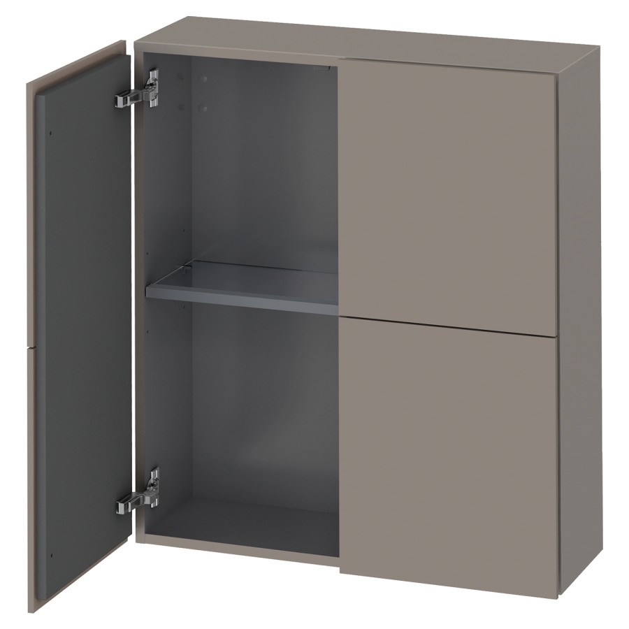 Armoire mi-haute L-CUBE
70,0 x 80,0 x 24,3 cm
armoire de tablette, 2 portes
2 tablettes en verre