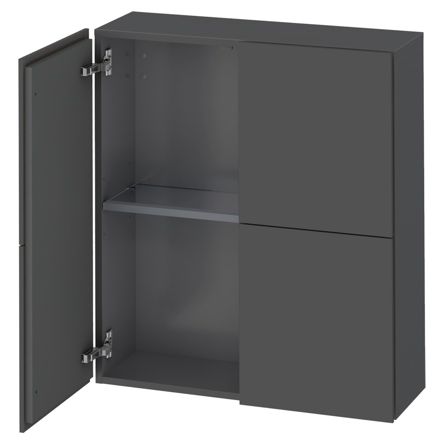 Armoire mi-haute L-CUBE
70,0 x 80,0 x 24,3 cm
armoire de tablette, 2 portes
2 tablettes en verre