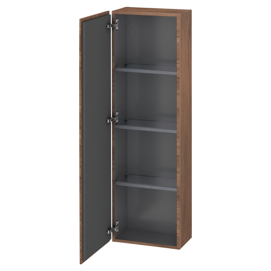 Armoire mi-haute L-CUBE
40,0 x 132,0 x 24,3 cm
armoire de tablette, 1 porte
charnières à gauche
3 tablettes en verre