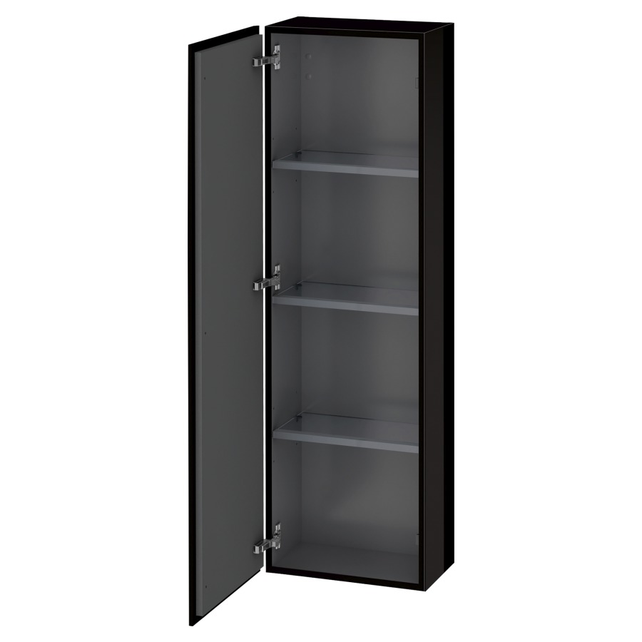 Armoire mi-haute L-CUBE
40,0 x 132,0 x 24,3 cm
armoire de tablette, 1 porte
charnières à gauche
3 tablettes en verre