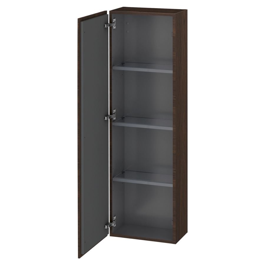Armoire mi-haute L-CUBE
40,0 x 132,0 x 24,3 cm
armoire de tablette, 1 porte
charnières à gauche
3 tablettes en verre