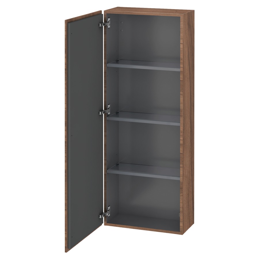 Armoire mi-haute L-CUBE
50,0 x 132,0 x 24,3 cm
armoire de tablette, 1 porte
charnières à gauche
3 tablettes en verre