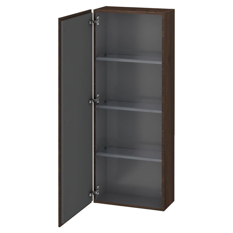 Armoire mi-haute L-CUBE
50,0 x 132,0 x 24,3 cm
armoire de tablette, 1 porte
charnières à gauche
3 tablettes en verre