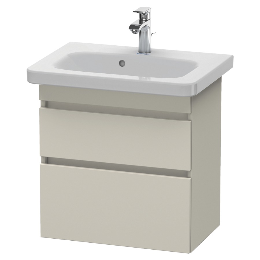 Élément inférieur DURASTYLE
58,0 x 61,0 x 44,8 cm
suspendu, élément à 2 tiroirs
pour lavabo 212 342